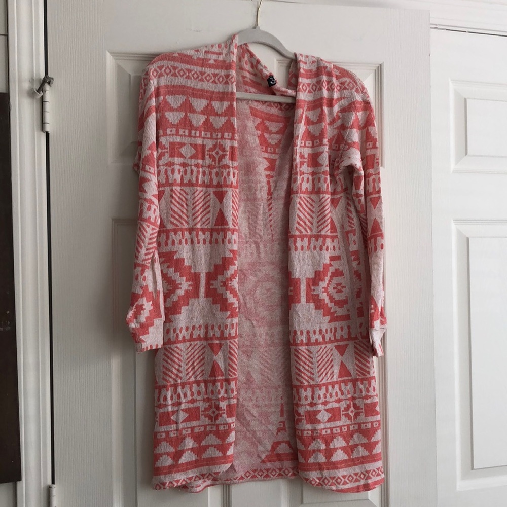 Thin Aztec print cardigan